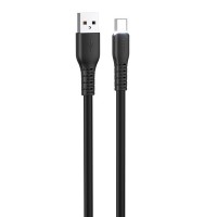 Дата кабель Hoco X44 ''Soft Silicone'' USB to Type-C (1m) Чорний (14307)