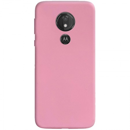 Силиконовый чехол Candy для Motorola Moto G7 Play Рожевий (8964)