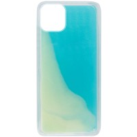 Неоновый чехол Neon Sand glow in the dark для Apple iPhone 12 mini (5.4'') Голубой (9053)