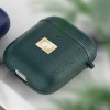 TPU футляр Leather Type для наушников AirPods 1/2 Зелений (20683)