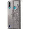 Кожаный чехол (книжка) Art Case с визитницей для ZTE Blade A7 Fingerprint Серый (13198)