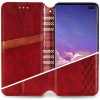 Кожаный чехол книжка GETMAN Cubic (PU) для Samsung Galaxy S20 FE Красный (9125)