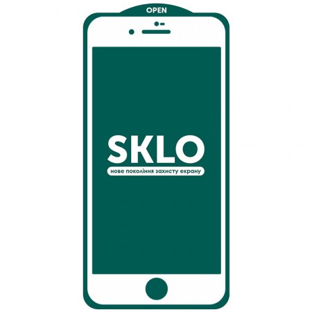 Защитное стекло SKLO 5D (full glue) (тех.пак) для Apple iPhone 7 plus / 8 plus (5.5'') Белый (22724)