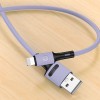 Дата кабель USAMS US-SJ434 U52 USB to Lightning (1m) Фіолетовий (22861)