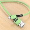 Дата кабель USAMS US-SJ436 U52 USB to Type-C (1m) Зелений (21231)