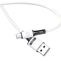 Дата кабель USAMS US-SJ435 U52 USB to MicroUSB (1m) Білий (23679)
