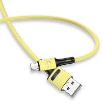 Дата кабель USAMS US-SJ435 U52 USB to MicroUSB (1m) Желтый (22862)