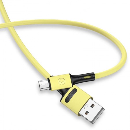 Дата кабель USAMS US-SJ435 U52 USB to MicroUSB (1m) Жовтий (22862)