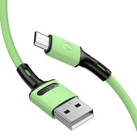 Дата кабель USAMS US-SJ435 U52 USB to MicroUSB (1m) Зелёный (22863)