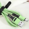 Дата кабель USAMS US-SJ435 U52 USB to MicroUSB (1m) Зелений (22863)