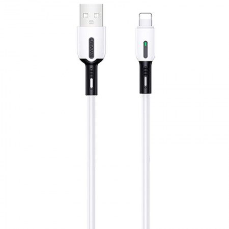 Дата кабель Usams US-SJ456 U51 Silicone USB to Lightning (2m) Белый (23680)