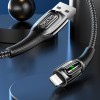 Дата кабель USAMS US-SJ470 Raydan Series USB to Lightning Smart Power-off Cable (2m) Черный (17818)