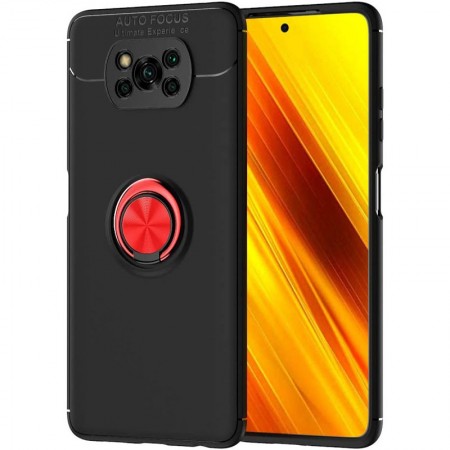 TPU чехол Deen ColorRing под магнитный держатель (opp) для Xiaomi Poco X3 NFC / Poco X3 Pro Черный (16810)