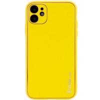 Кожаный чехол Xshield для Apple iPhone 12 (6.1'') Желтый (9420)