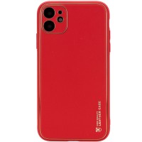 Кожаный чехол Xshield для Apple iPhone 12 (6.1'') Червоний (9422)