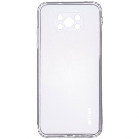 TPU чехол GETMAN Clear 1,0 mm для Xiaomi Poco X3 NFC / Poco X3 Pro Білий (15797)