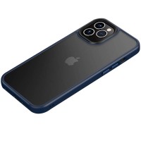 TPU+PC чехол Metal Buttons для Apple iPhone 12 Pro / 12 (6.1'') Синій (17697)