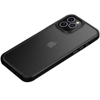TPU+PC чехол Metal Buttons для Apple iPhone 12 Pro / 12 (6.1'') Черный (17766)