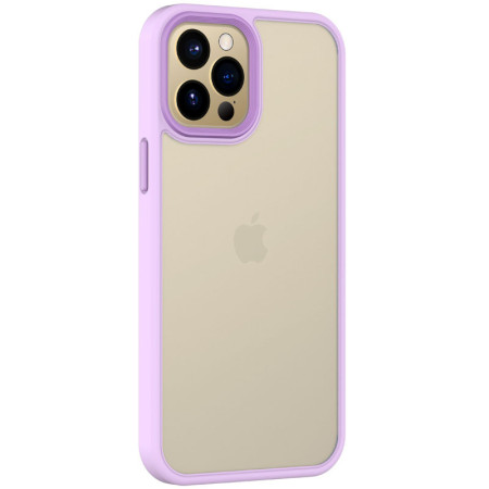 TPU+PC чехол Metal Buttons для Apple iPhone 12 Pro / 12 (6.1'') Бузковий (29055)