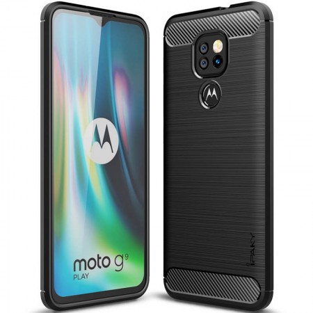 TPU чехол iPaky Slim Series для Motorola Moto G9 Play Чорний (15055)