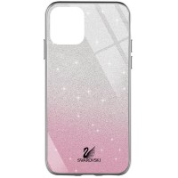 TPU+Glass чехол Swarovski для Apple iPhone 12 mini (5.4'') Розовый (9481)