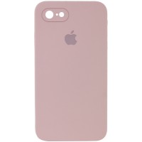 Чехол Silicone Case Square Full Camera Protective (AA) для Apple iPhone 7 / 8 / SE (2020) (4.7'') Розовый (9655)