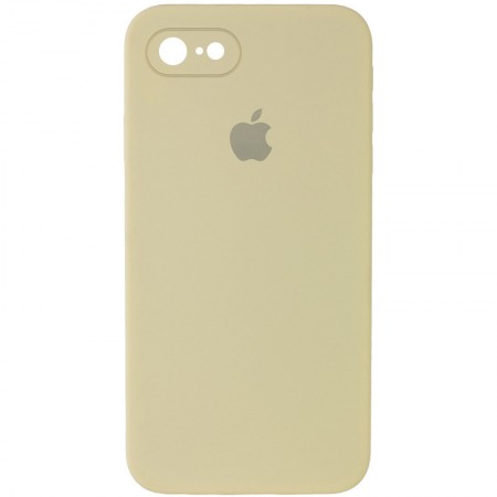 Чехол Silicone Case Square Full Camera Protective (AA) для Apple iPhone 7 / 8 / SE (2020) (4.7'') Жовтий (9674)