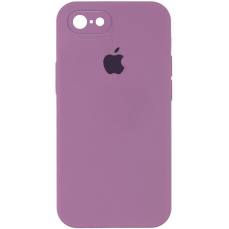 Чохол Silicone Case Square Full Camera Protective (AA) для Apple iPhone 7 / 8 / SE (2020) (4.7'') Ліловий (35058)