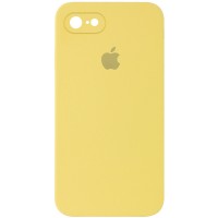Чехол Silicone Case Square Full Camera Protective (AA) для Apple iPhone 7 / 8 / SE (2020) (4.7'') Жовтий (9664)