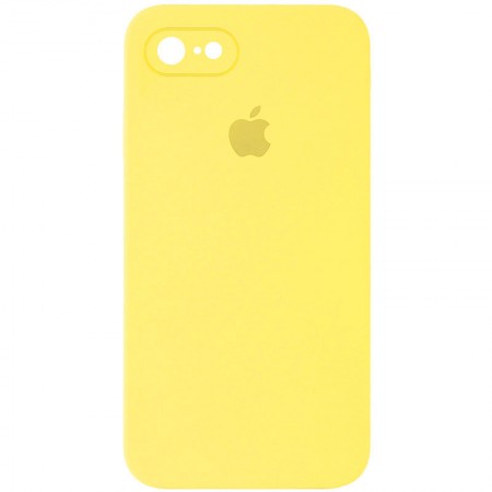Чохол Silicone Case Square Full Camera Protective (AA) для Apple iPhone 7 / 8 / SE (2020) (4.7'') Жовтий (39377)
