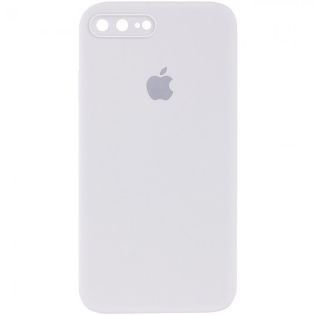 Чехол Silicone Case Square Full Camera Protective (AA) для Apple iPhone 7 plus / 8 plus (5.5'') Белый (9695)