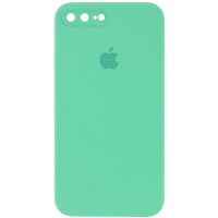 Чехол Silicone Case Square Full Camera Protective (AA) для Apple iPhone 7 plus / 8 plus (5.5'') Зелений (9685)