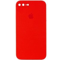 Чехол Silicone Case Square Full Camera Protective (AA) для Apple iPhone 7 plus / 8 plus (5.5'') Червоний (9686)