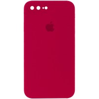 Чехол Silicone Case Square Full Camera Protective (AA) для Apple iPhone 7 plus / 8 plus (5.5'') Червоний (9687)