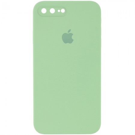Чехол Silicone Case Square Full Camera Protective (AA) для Apple iPhone 7 plus / 8 plus (5.5'') Мятный (9688)