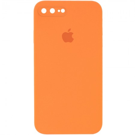 Чехол Silicone Case Square Full Camera Protective (AA) для Apple iPhone 7 plus / 8 plus (5.5'') Оранжевый (9689)