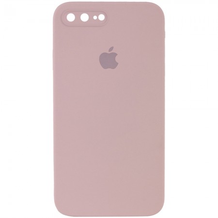 Чехол Silicone Case Square Full Camera Protective (AA) для Apple iPhone 7 plus / 8 plus (5.5'') Розовый (9690)