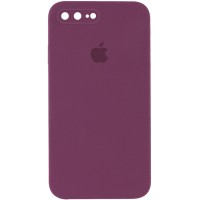Чехол Silicone Case Square Full Camera Protective (AA) для Apple iPhone 7 plus / 8 plus (5.5'') Червоний (9696)