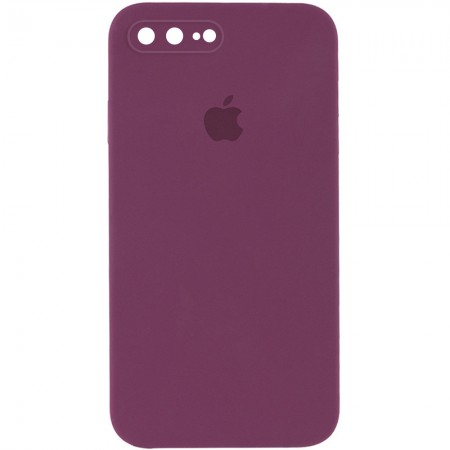 Чехол Silicone Case Square Full Camera Protective (AA) для Apple iPhone 7 plus / 8 plus (5.5'') Красный (9696)