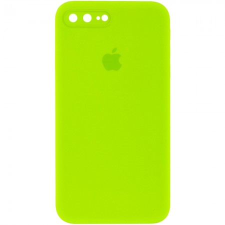 Чехол Silicone Case Square Full Camera Protective (AA) для Apple iPhone 7 plus / 8 plus (5.5'') Салатовый (9691)