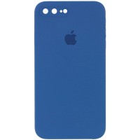 Чехол Silicone Case Square Full Camera Protective (AA) для Apple iPhone 7 plus / 8 plus (5.5'') Синій (9693)