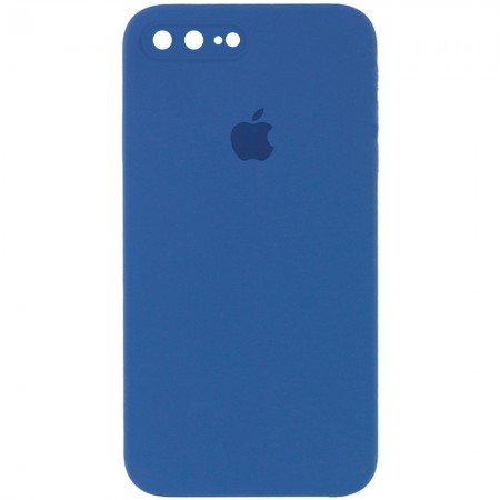 Чехол Silicone Case Square Full Camera Protective (AA) для Apple iPhone 7 plus / 8 plus (5.5'') Синий (9693)