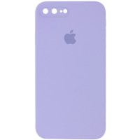 Чехол Silicone Case Square Full Camera Protective (AA) для Apple iPhone 7 plus / 8 plus (5.5'') Бузковий (9679)