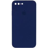 Чехол Silicone Case Square Full Camera Protective (AA) для Apple iPhone 7 plus / 8 plus (5.5'') Синій (9680)