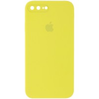 Чехол Silicone Case Square Full Camera Protective (AA) для Apple iPhone 7 plus / 8 plus (5.5'') Жовтий (9698)