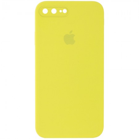 Чехол Silicone Case Square Full Camera Protective (AA) для Apple iPhone 7 plus / 8 plus (5.5'') Желтый (9698)