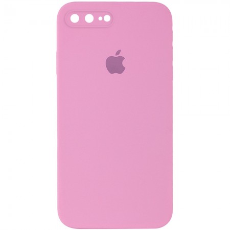 Чехол Silicone Case Square Full Camera Protective (AA) для Apple iPhone 7 plus / 8 plus (5.5'') Розовый (9699)
