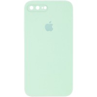 Чехол Silicone Case Square Full Camera Protective (AA) для Apple iPhone 7 plus / 8 plus (5.5'') Бірюзовий (9697)