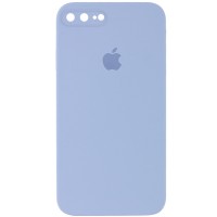 Чехол Silicone Case Square Full Camera Protective (AA) для Apple iPhone 7 plus / 8 plus (5.5'') Блакитний (9677)