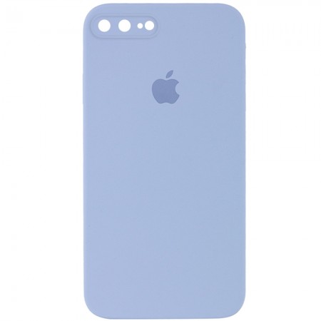 Чехол Silicone Case Square Full Camera Protective (AA) для Apple iPhone 7 plus / 8 plus (5.5'') Голубой (9677)